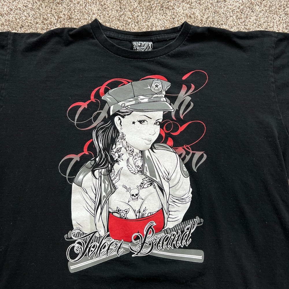 Vintage Joker Brand LOST ANGELS Y2K T-Shirt Men's Size XL MADE USA Street Style